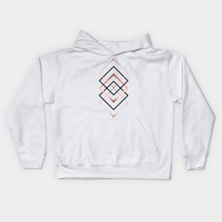 Art Deco Geometric Diamonds Kids Hoodie